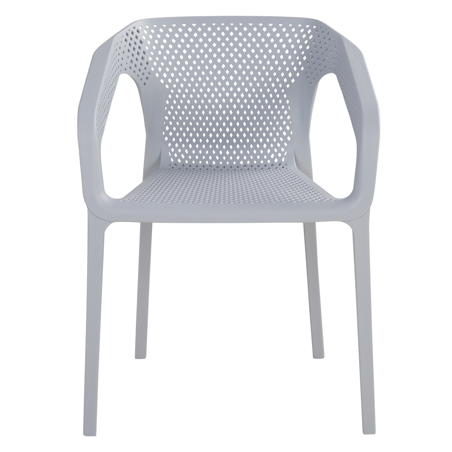 Set of 2 Garden chair with armrests Camping chairs Grey Outdoor chairs Plastic Egg chair Lounger chairs Stacking chairs