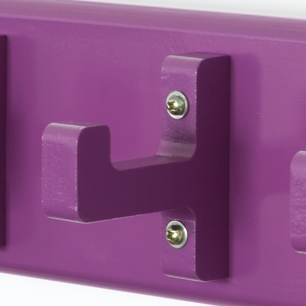 Key board, key box, wall hooks, coat hooks, wardrobe Purple
