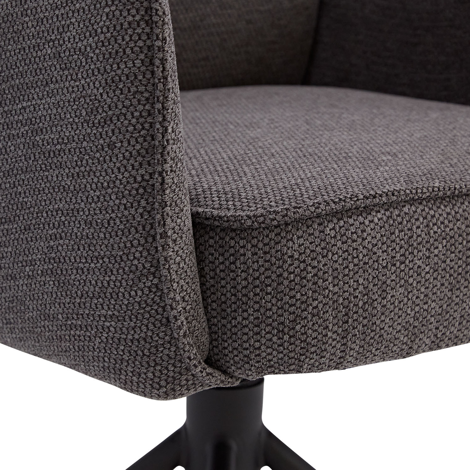 Modern Dining Table 200x100 cm Brown Black with 6 Dark Grey Fabric Chairs Dining Room Table 8 Seater Industrial Look